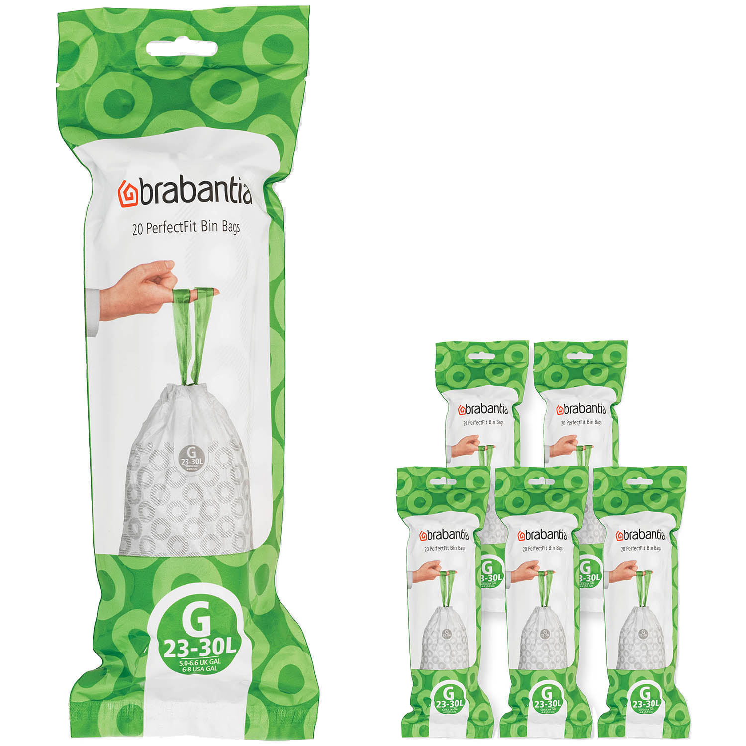 Brabantia PerfectFit Avfallspåse G 23-30L, 120 pcs