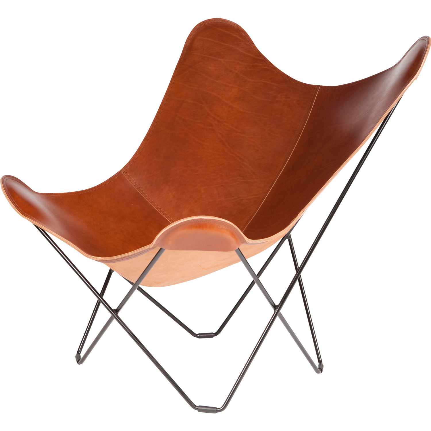 Cuero Pampa Mariposa Butterfly Chair, Black