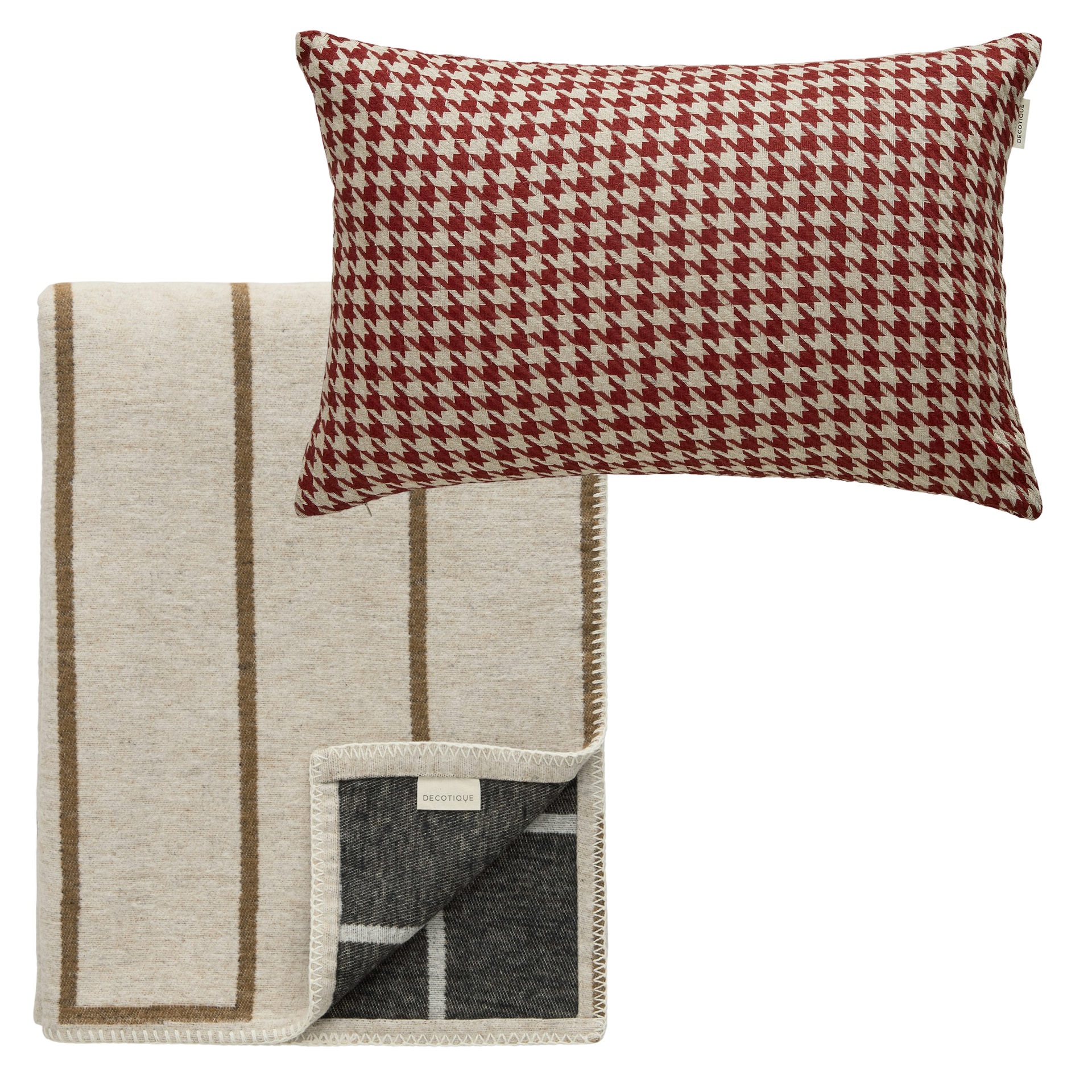 Decotique Noomi / Carmen Textilset, Camel / Röd / Natur
