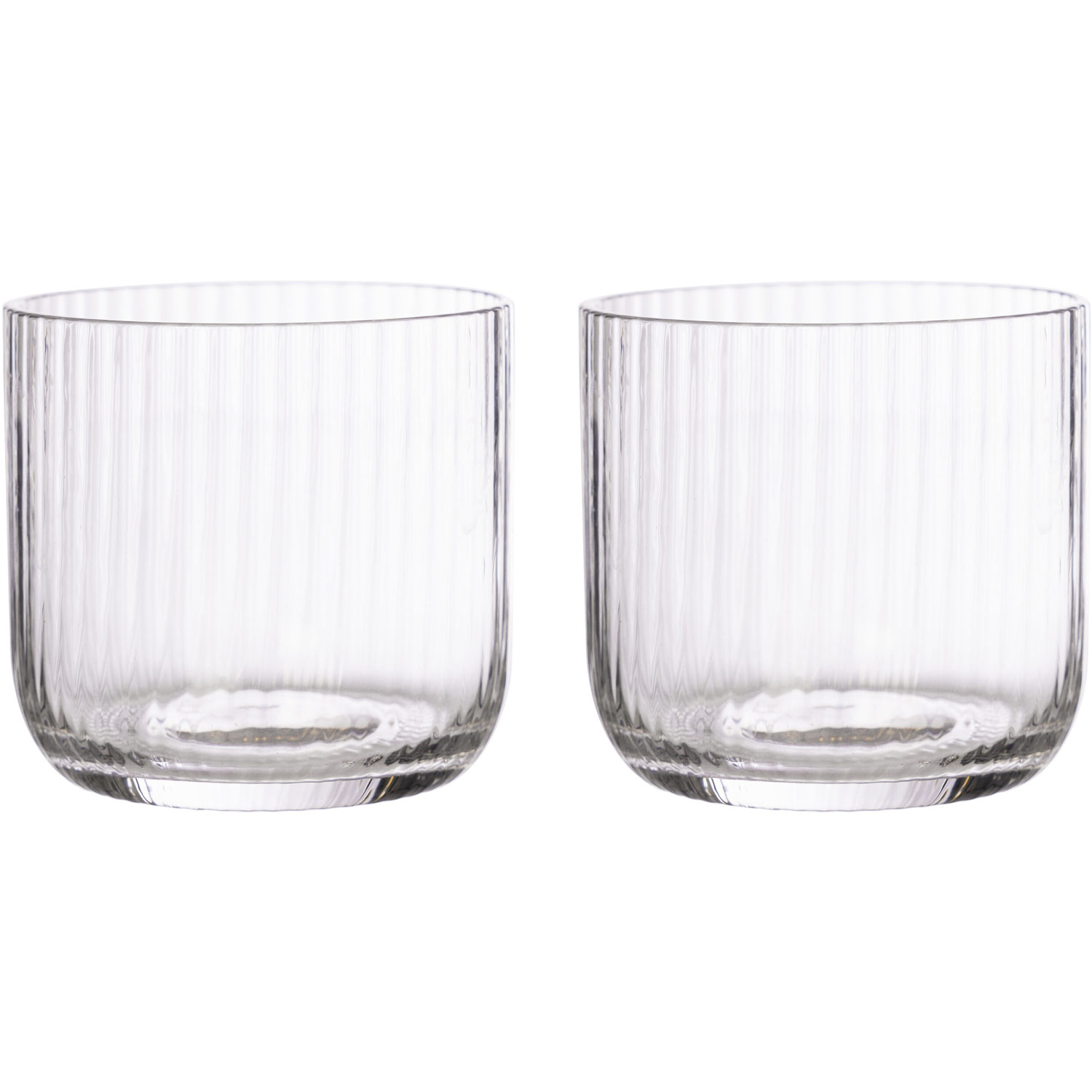 ERNST Glas Räfflade 25 cl 2-pack, Klar