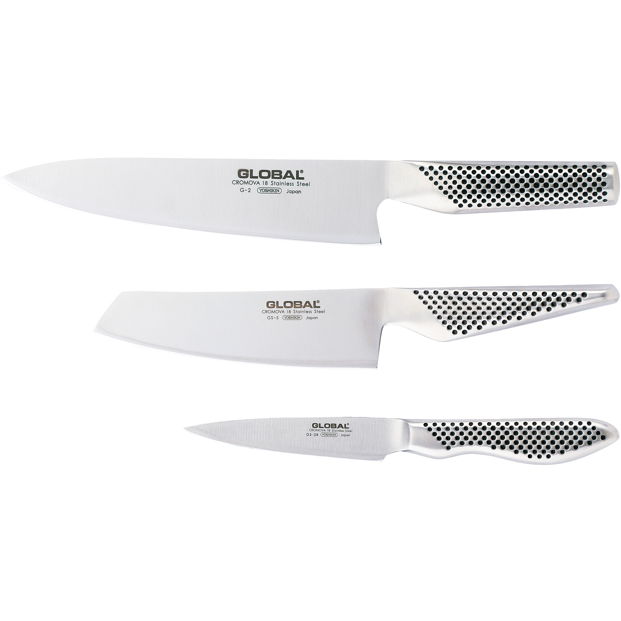 Global Knivset 3 delar - G2, GS5, GS38