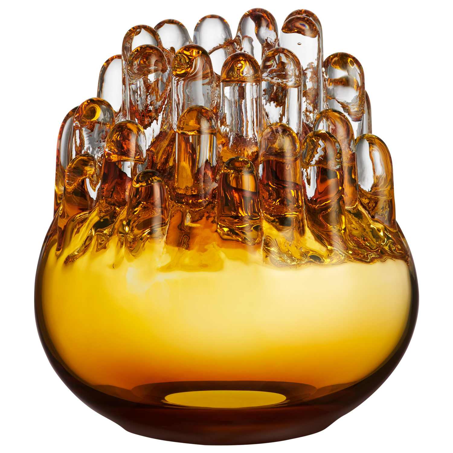 Kosta Boda Polar Ljuslykta 20 cm, Amber