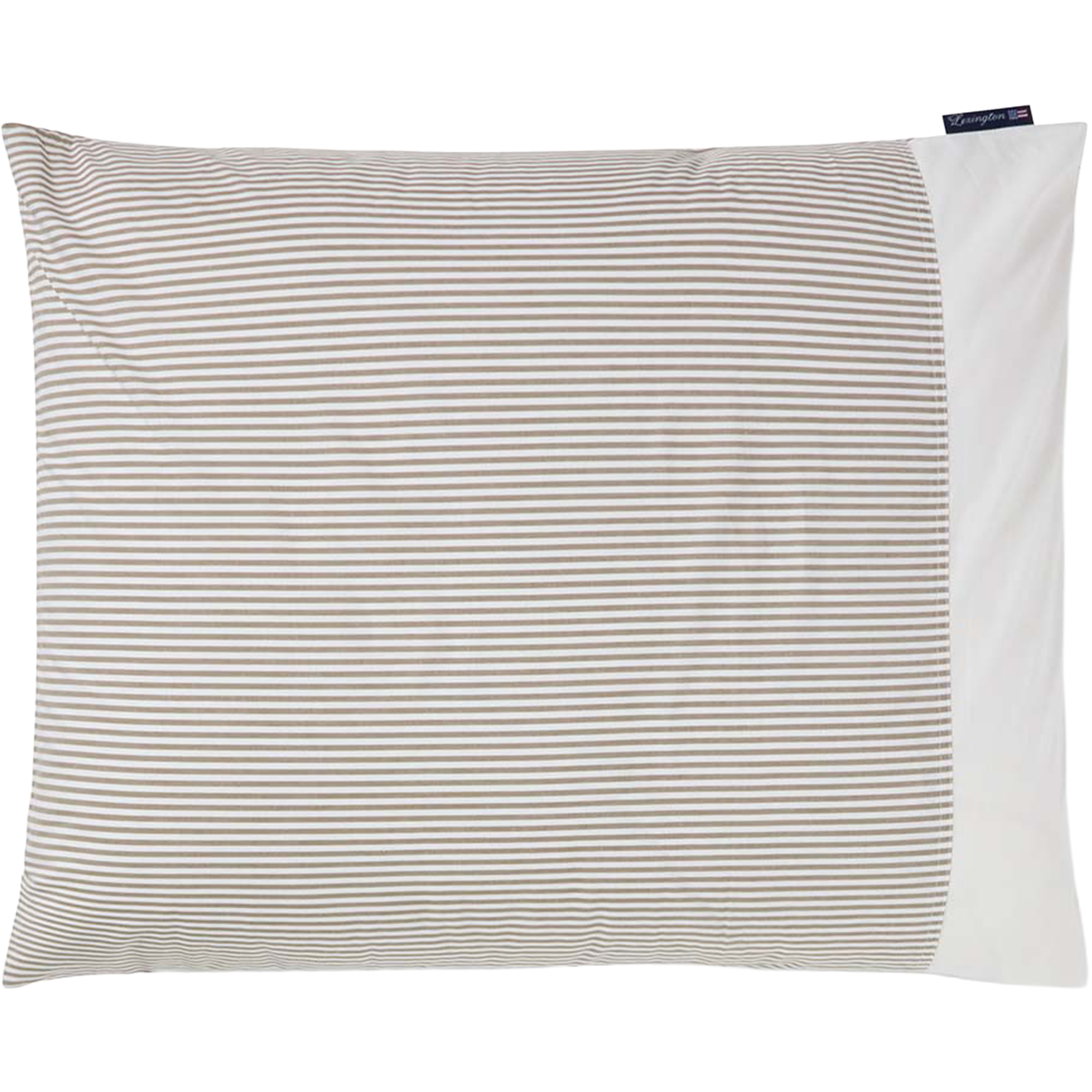 Lexington Striped Örngott 50x60 cm, Oliv / Vit
