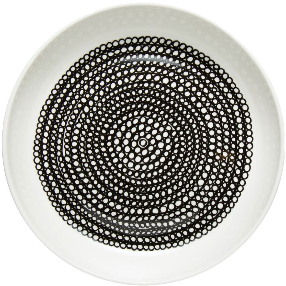 Marimekko Räsymatto Tallrik 20,5 cm Vit / Svart