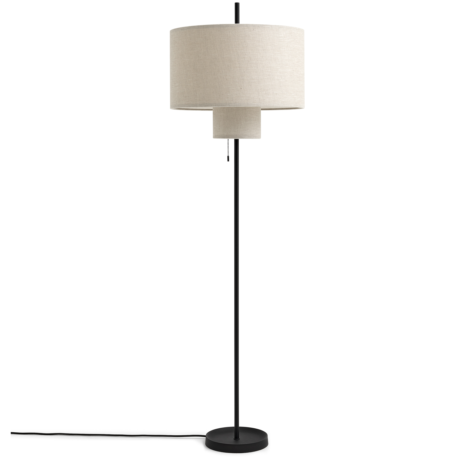 New Works Margin Golvlampa, Svart / Beige
