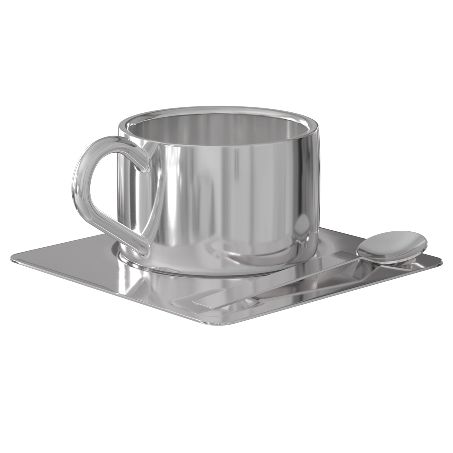 Nichba Steel Cup Trio Kaffekopp, Rostfritt Stål
