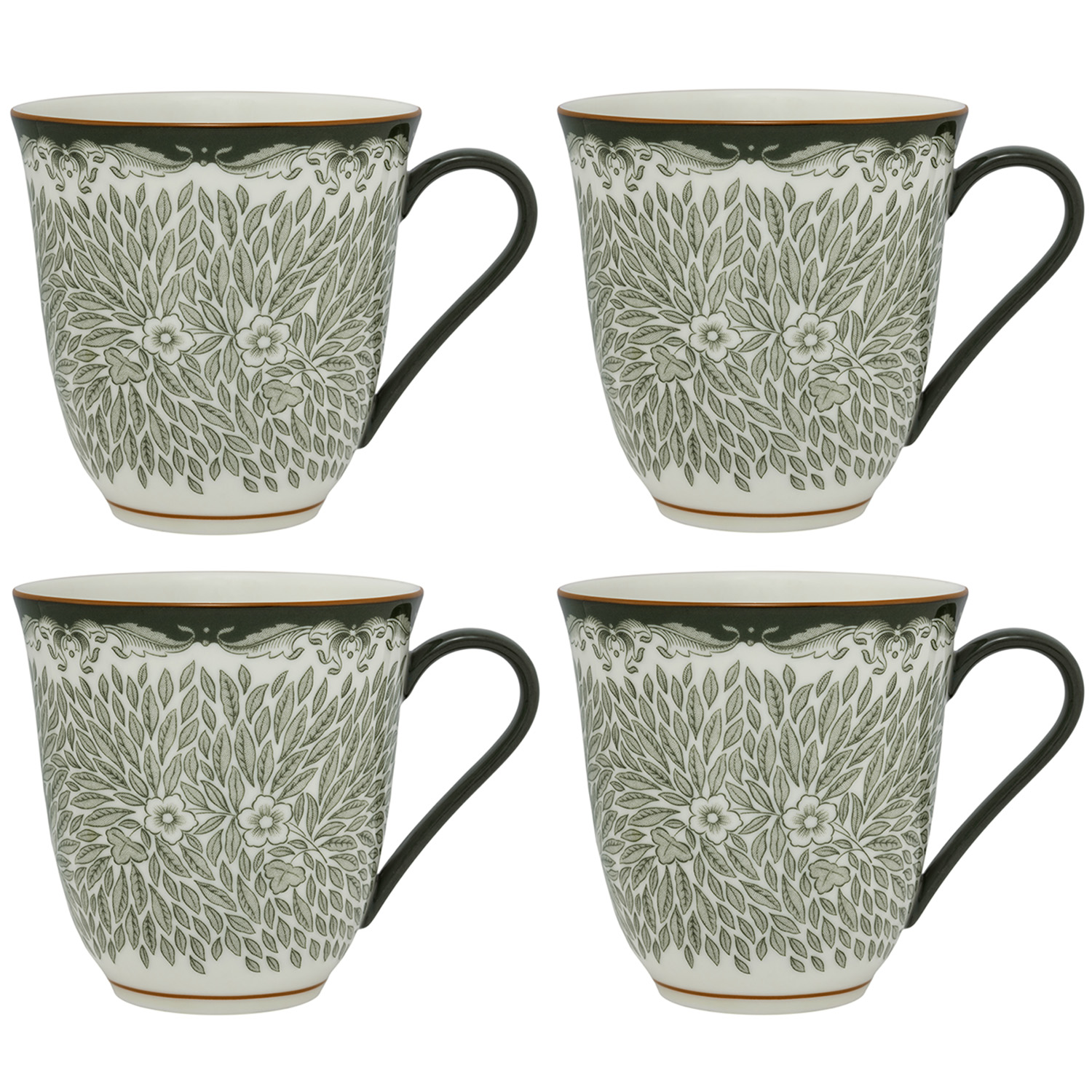 Rörstrand Ostindia Floris Mugg 30 cl 4-pack, Grön