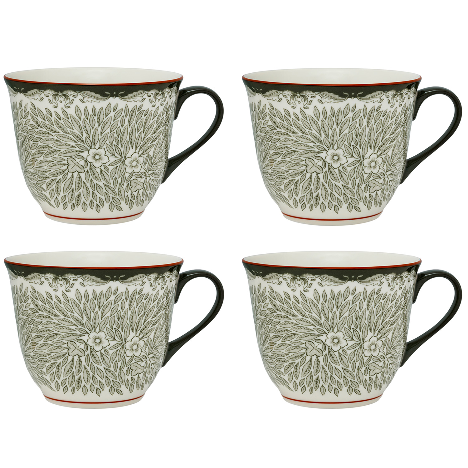 Rörstrand Ostindia Floris Mugg 40 cl 4-pack, Grön