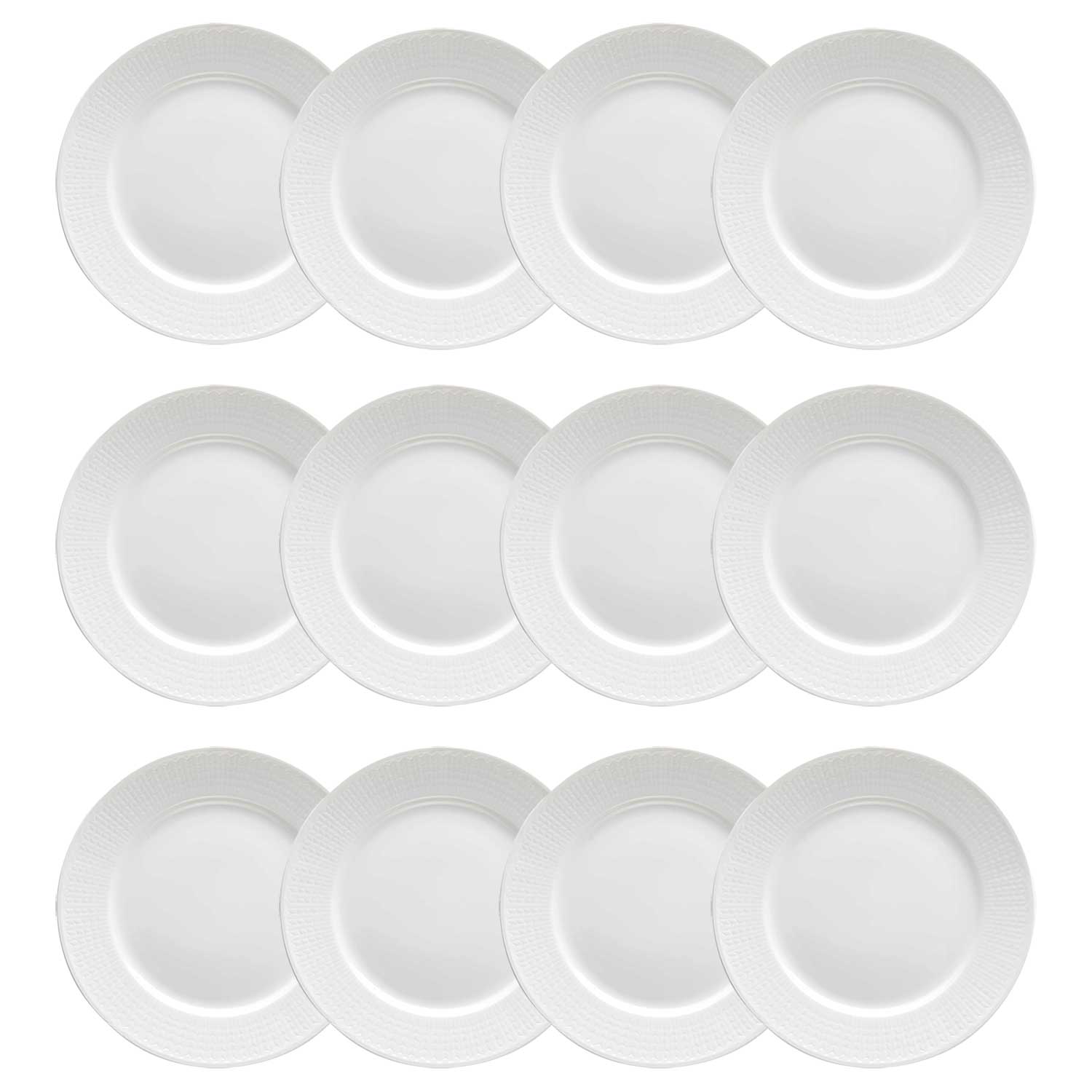 Rörstrand Swedish Grace Tallrik 27 cm Snö (Vit), 12-Pack