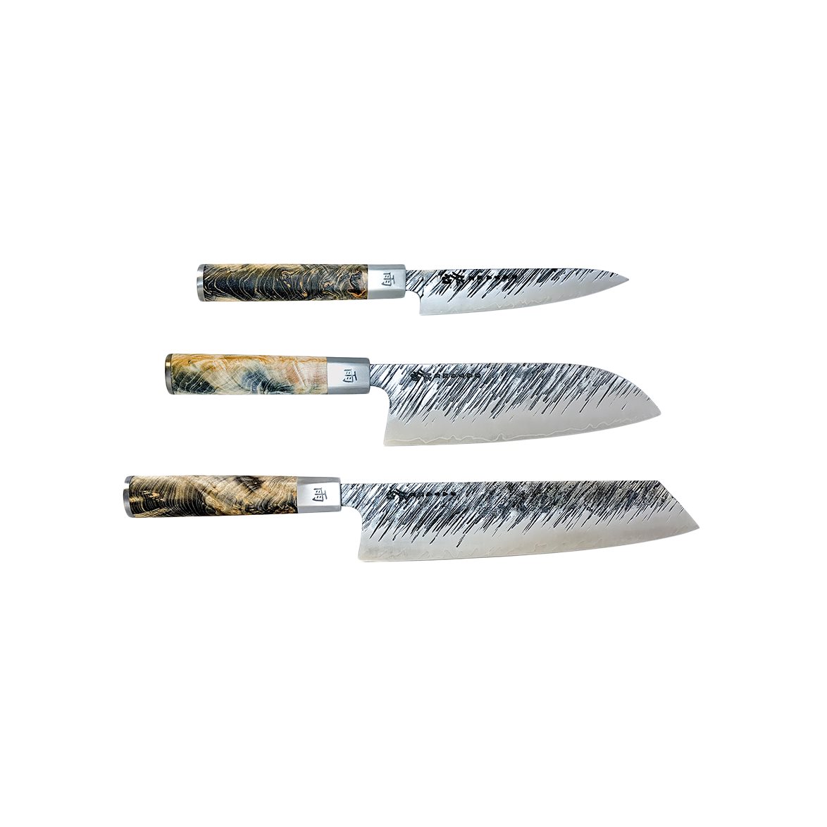 Satake Ame Knivset Petty Santoku Kiritsuke 3 Delar