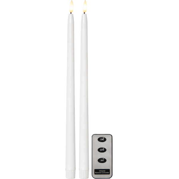 Star Trading Flamme Slim Antikljus 2-pack, Vit