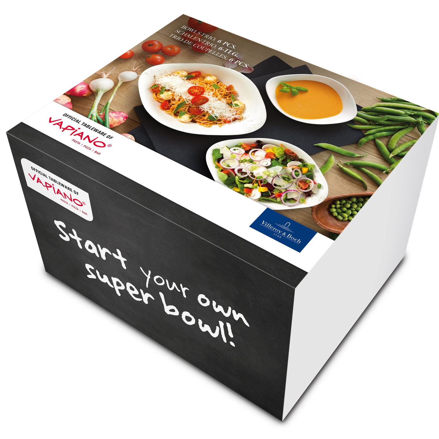 Villeroy & Boch Vapiano Trio Skålar, 6 Delar