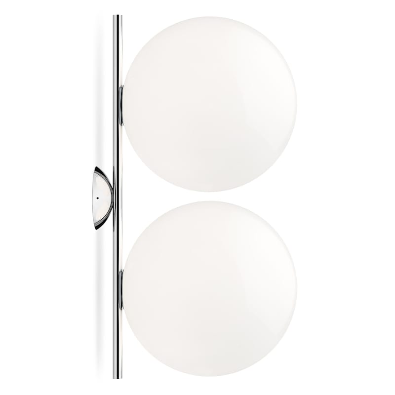 IC Lights C/W2 Double Wall Lamp, Chrome - Flos @ RoyalDesign