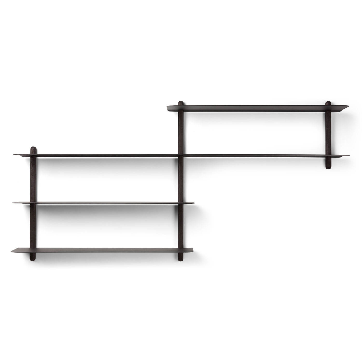 Nivo Wall Shelf Large E, Black Ash / Black - Gejst @ RoyalDesign