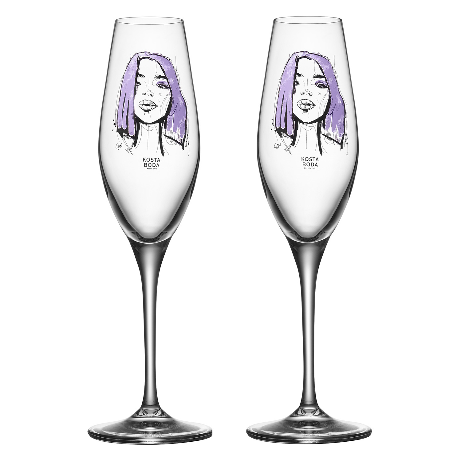All About You Champagne 23 cl 2-pack, Forever Mine - Kosta Boda @ RoyalDesign
