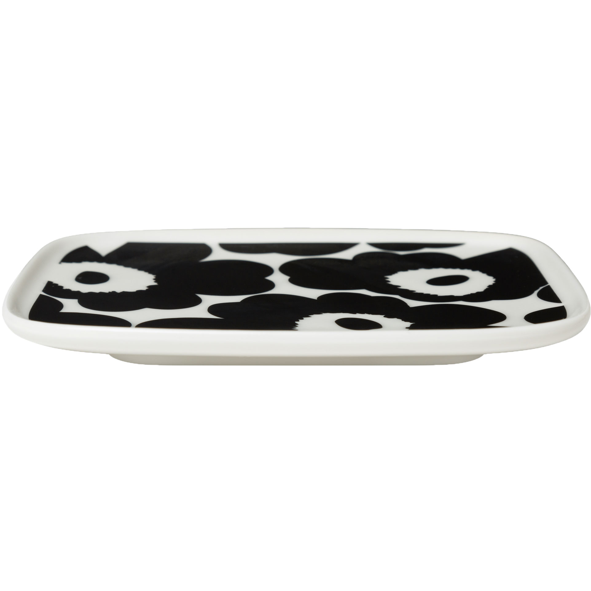 Oiva/Unikko Plate 12x15 cm, Terra/White - Marimekko @ RoyalDesign