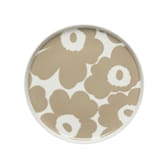 Oiva/Unikko Plate 12x15 cm, Terra/White - Marimekko @ RoyalDesign