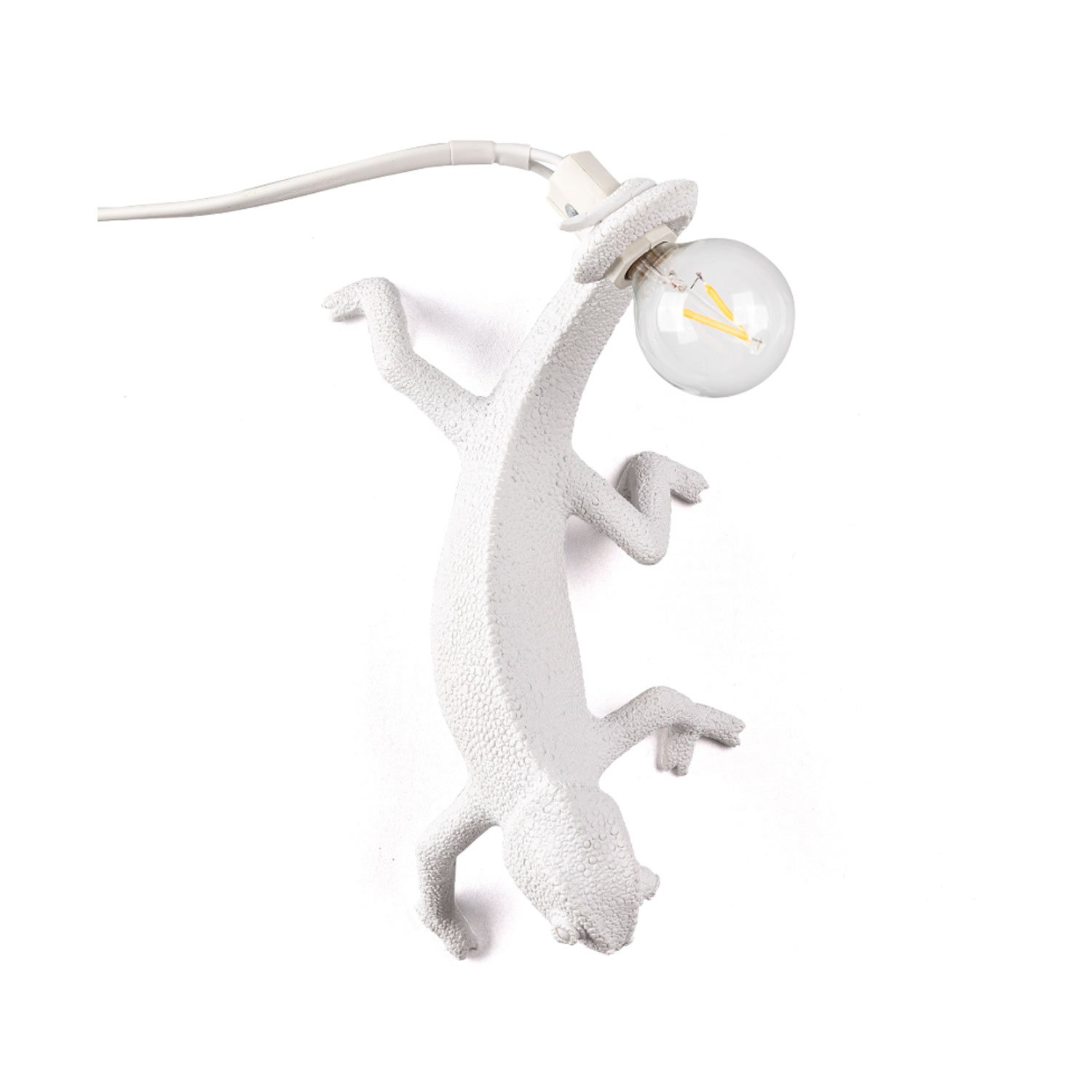 Chameleon Lamp Going Down Wall Lamp, White - Seletti @ RoyalDesign