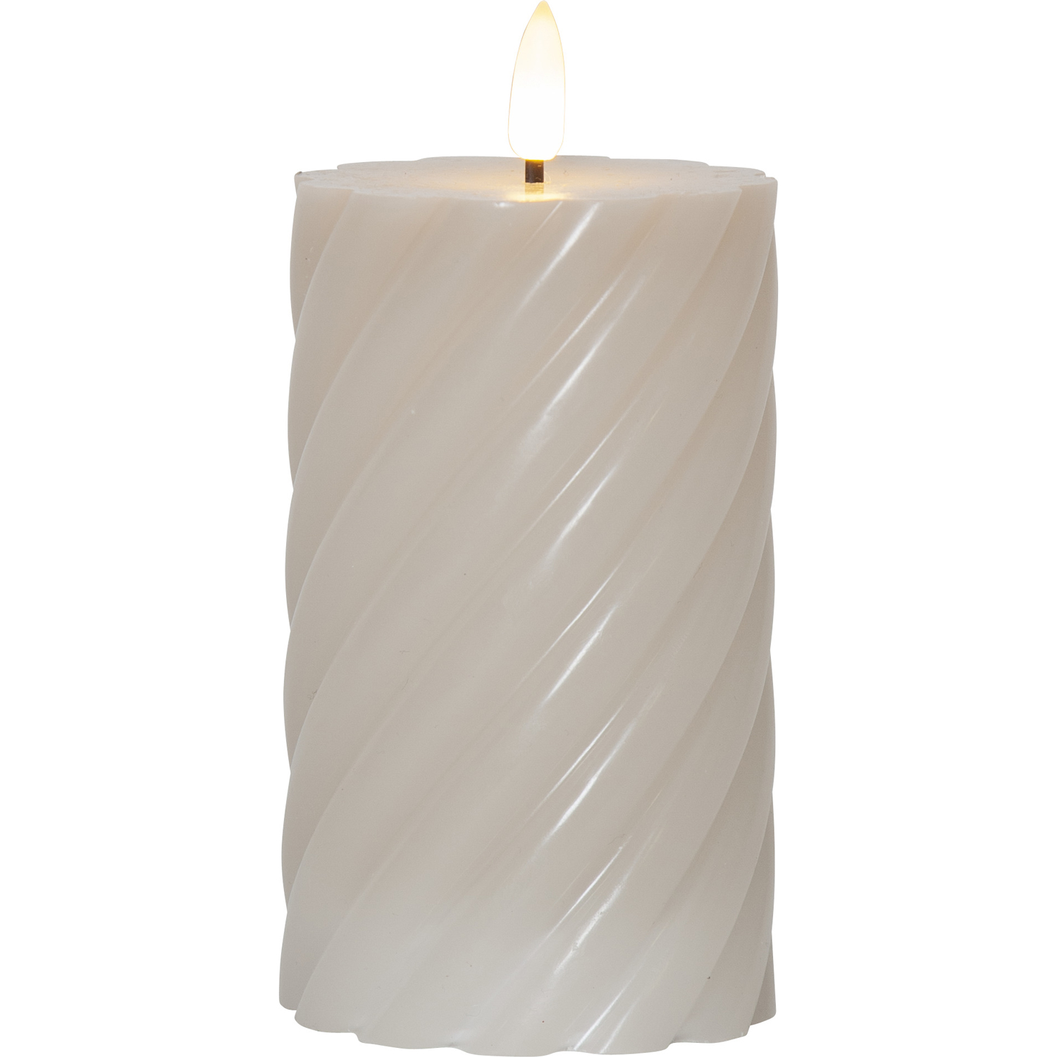 Pillar Candle Led Nordic White, 5 x 7,5 cm - Uyuni @ RoyalDesign