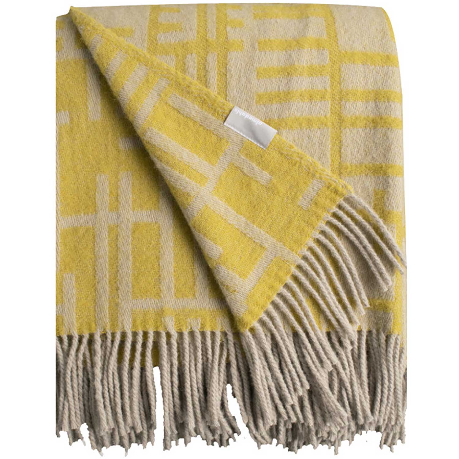 Kitchen towels 3 Pcs, Mustard Yellow/Grey - Madam Stoltz @ RoyalDesign