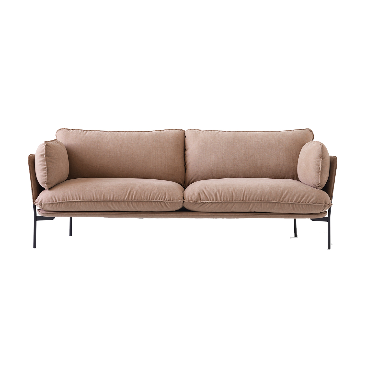 Cloud Sofa 3-Sitzer, Schwarze Beine / Hot Madison 724 - &Tradition @  RoyalDesign