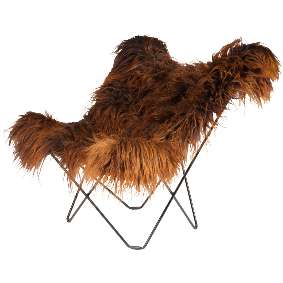 Iceland Mariposa Butterfly Chair, Wild Brown/Black - Cuero @ Rum21.se