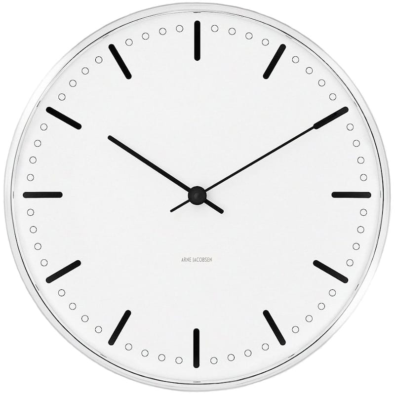 ARNE JACOBSEN Wall Clock CityHall 210mm-secretariasocios