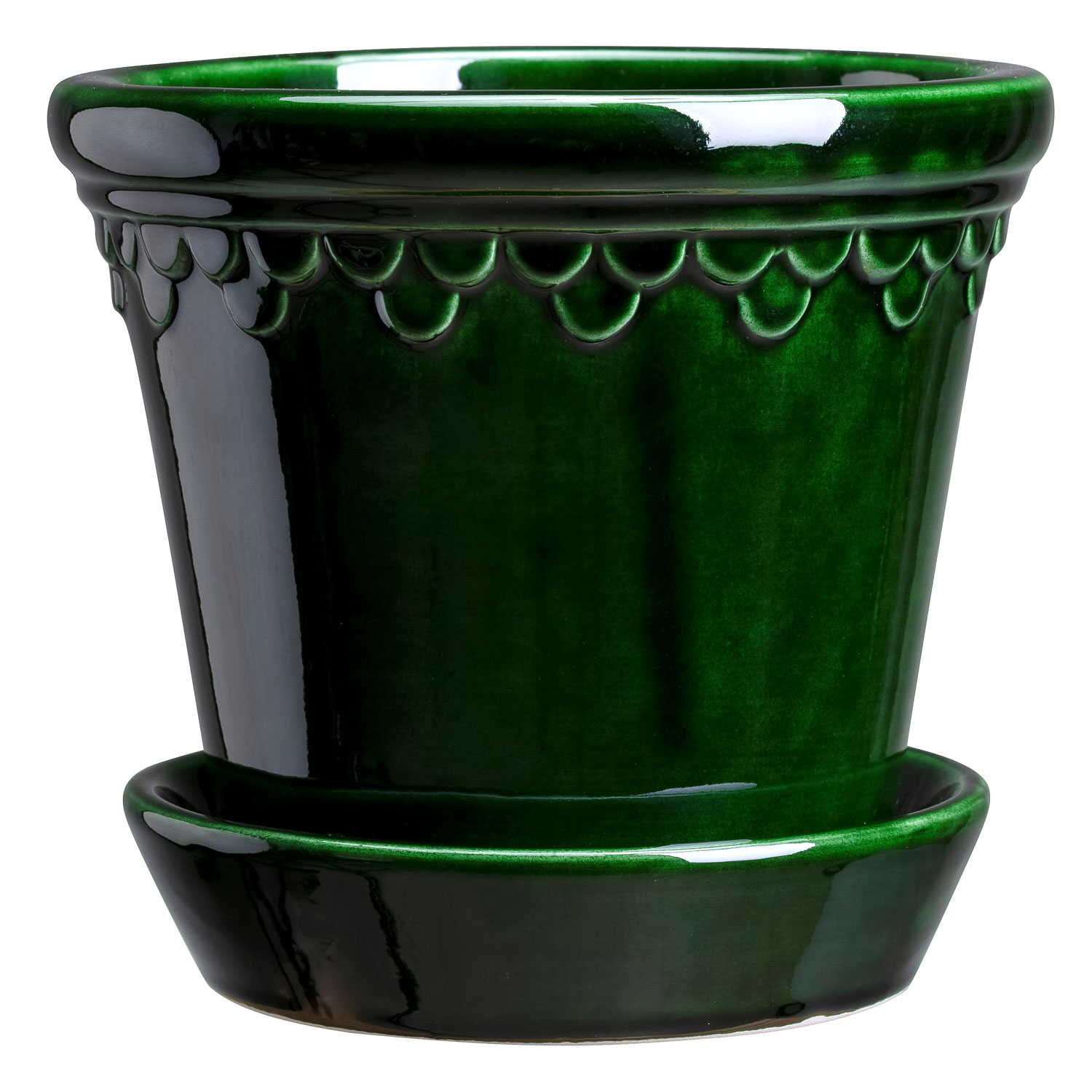 ceramic plant pot green