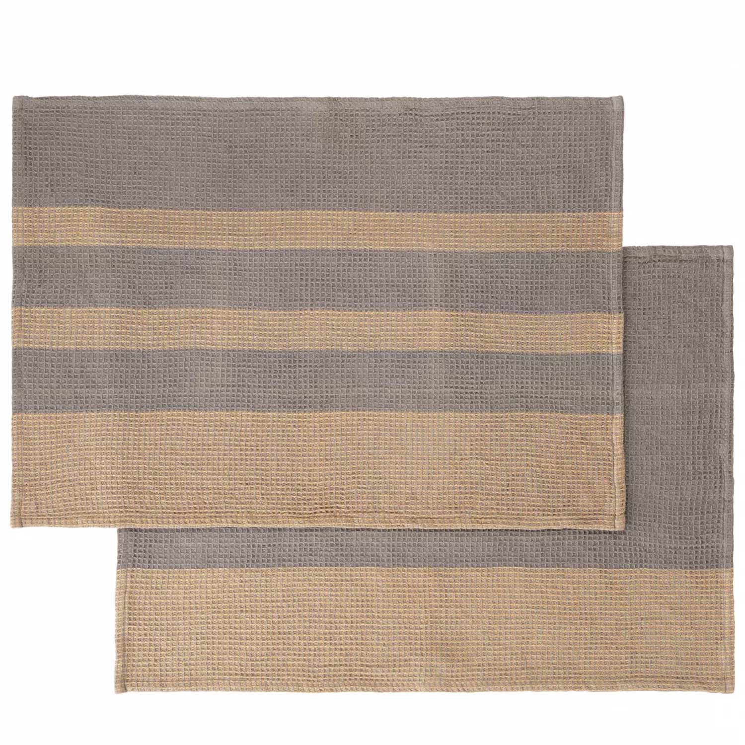 Gano Organic Cotton 2 Piece Dish Towel Set Blomus Color: Mourning Dove/Cedar Wood