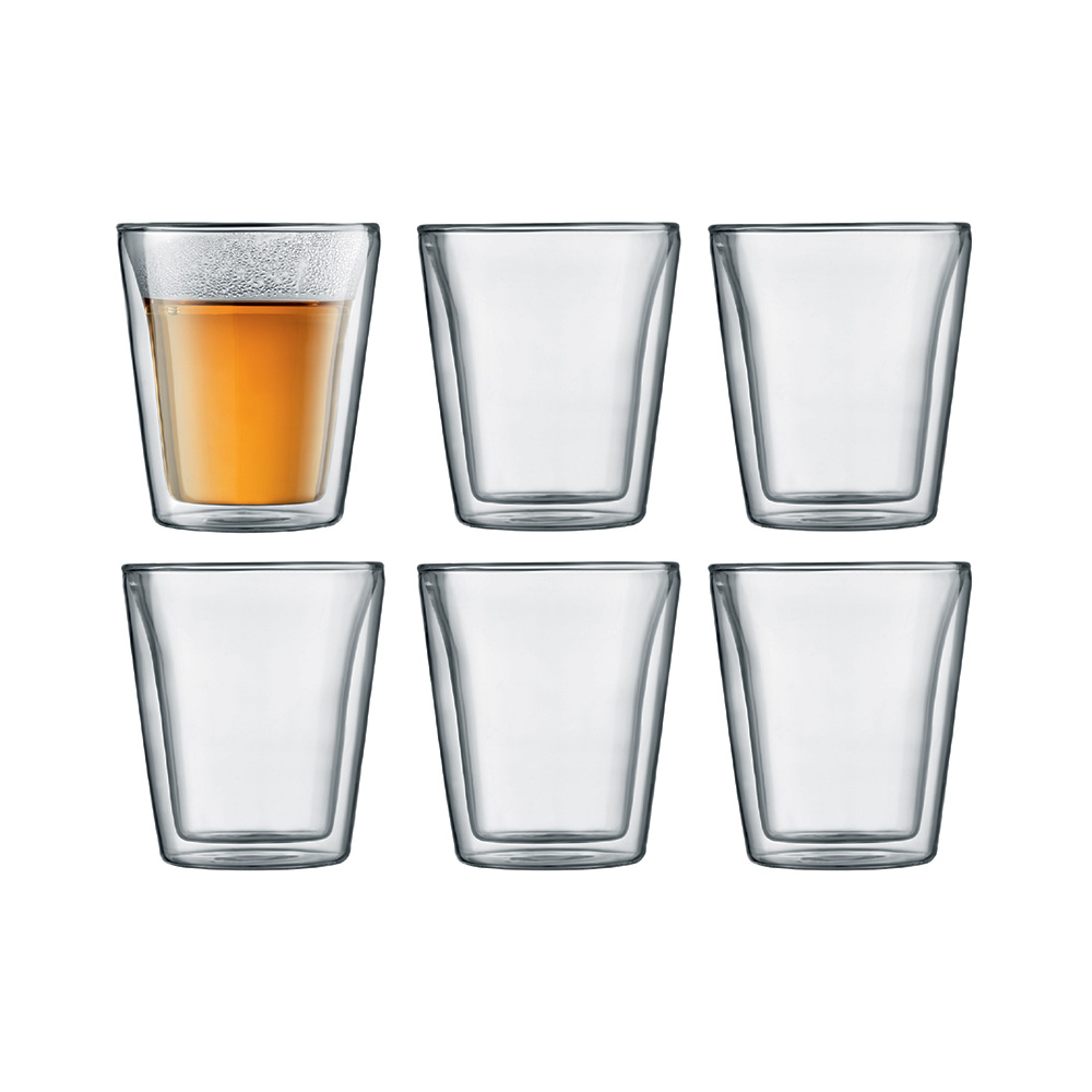 BODUM CANTEEN Double Wall Glass 20 cl, 6-pcs - Bodum @ RoyalDesign