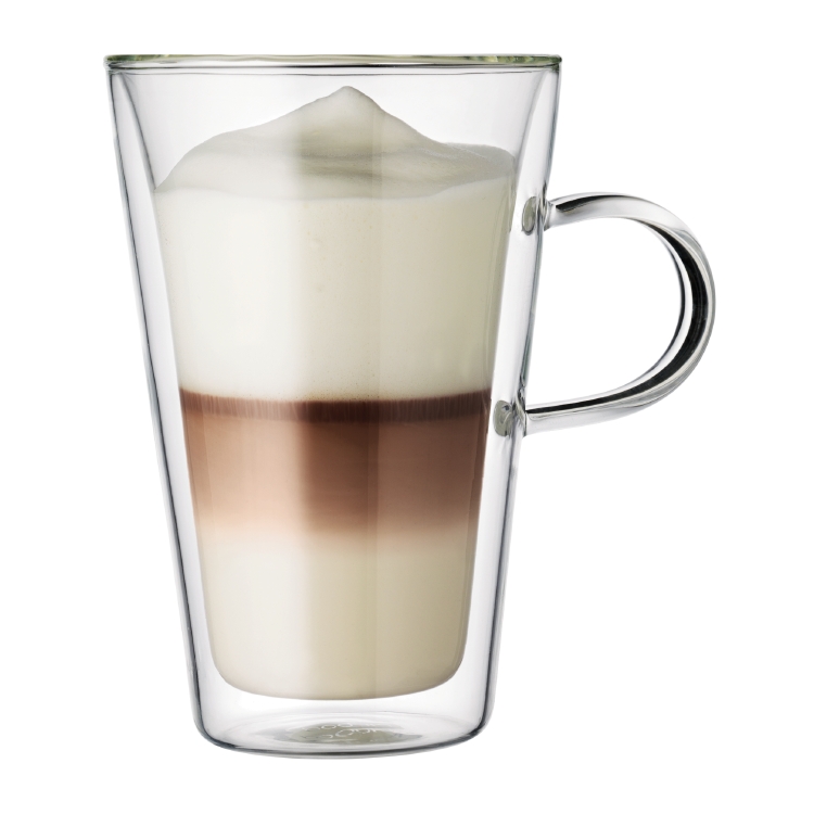 Bistro Double Wall Café Latte Mug With Handle, 2-Pcs - Bodum