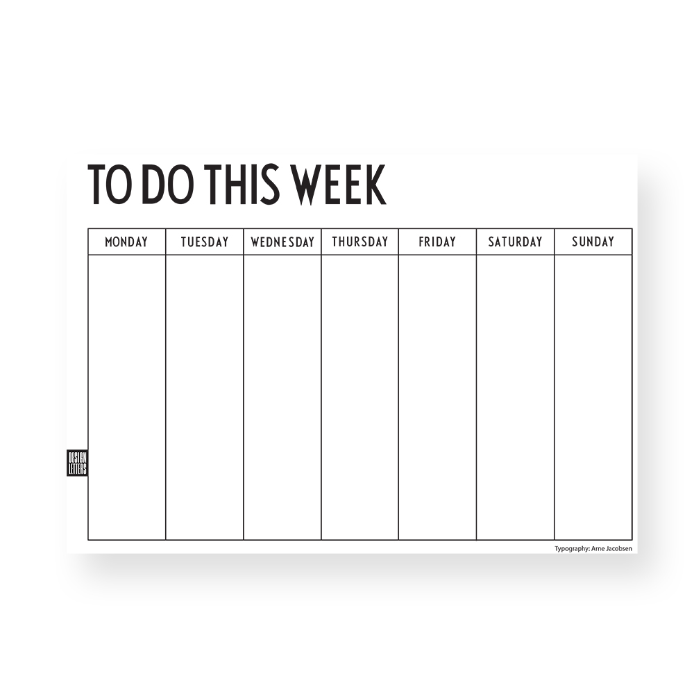 Design Letters - Weekly Planner Beige - One Size - Beige