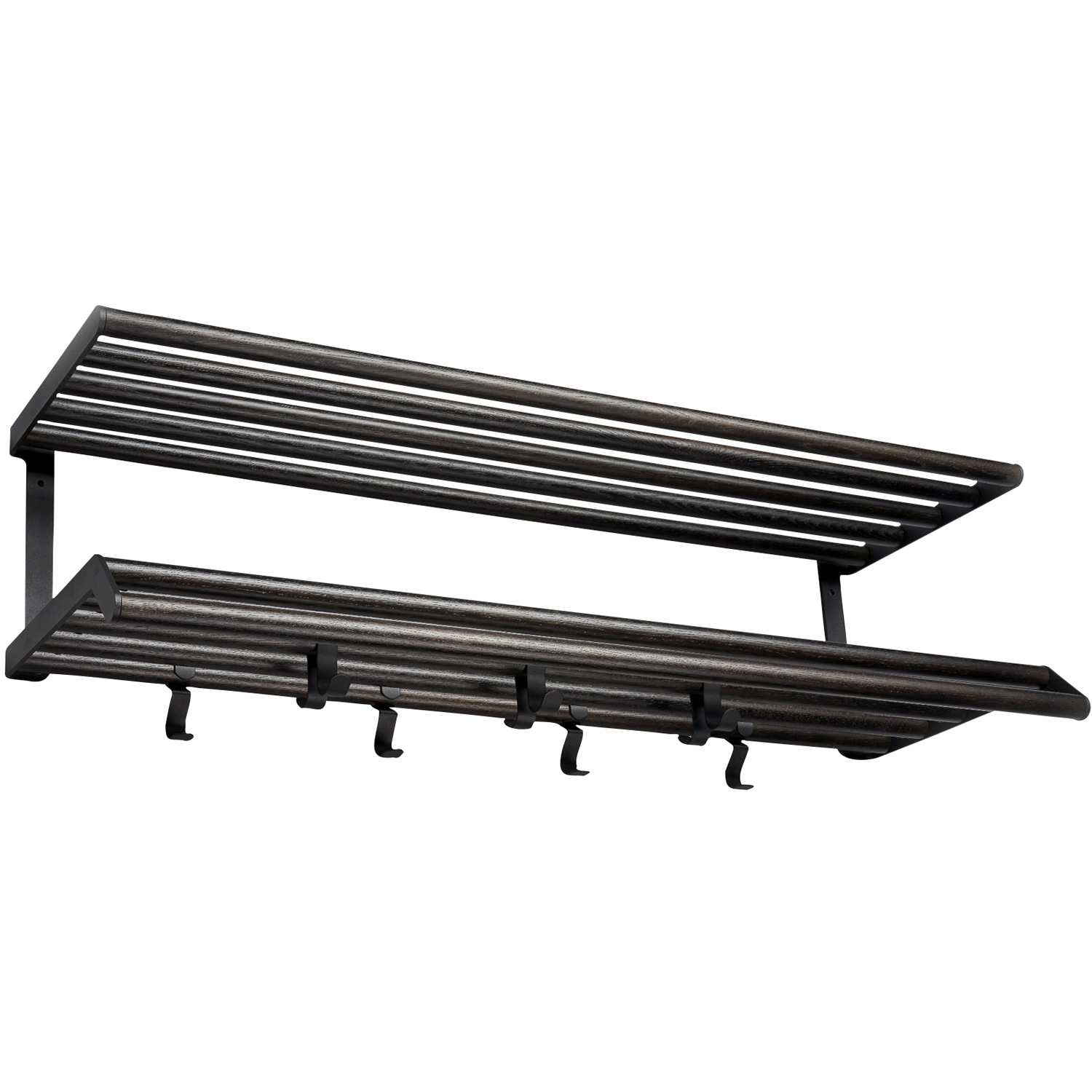 Tamburin Shoe Rack 100cm Black Stained Oak / Black - Essem Design @  RoyalDesign