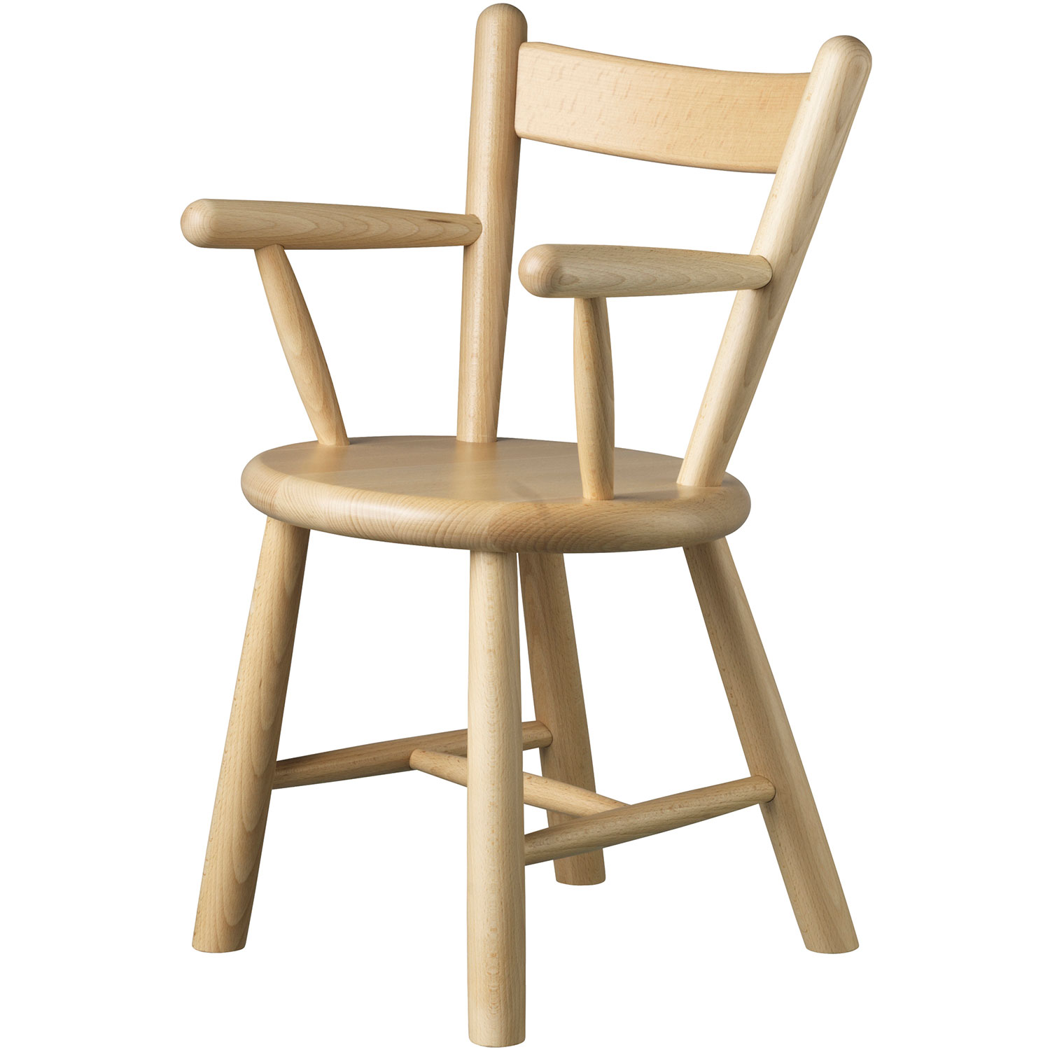 P9 Chair, Lacquered Beech / Nature - FDB Møbler @