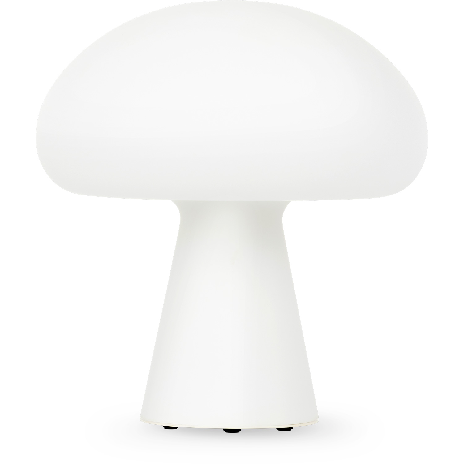 Glass Mushroom Table Lamp, White