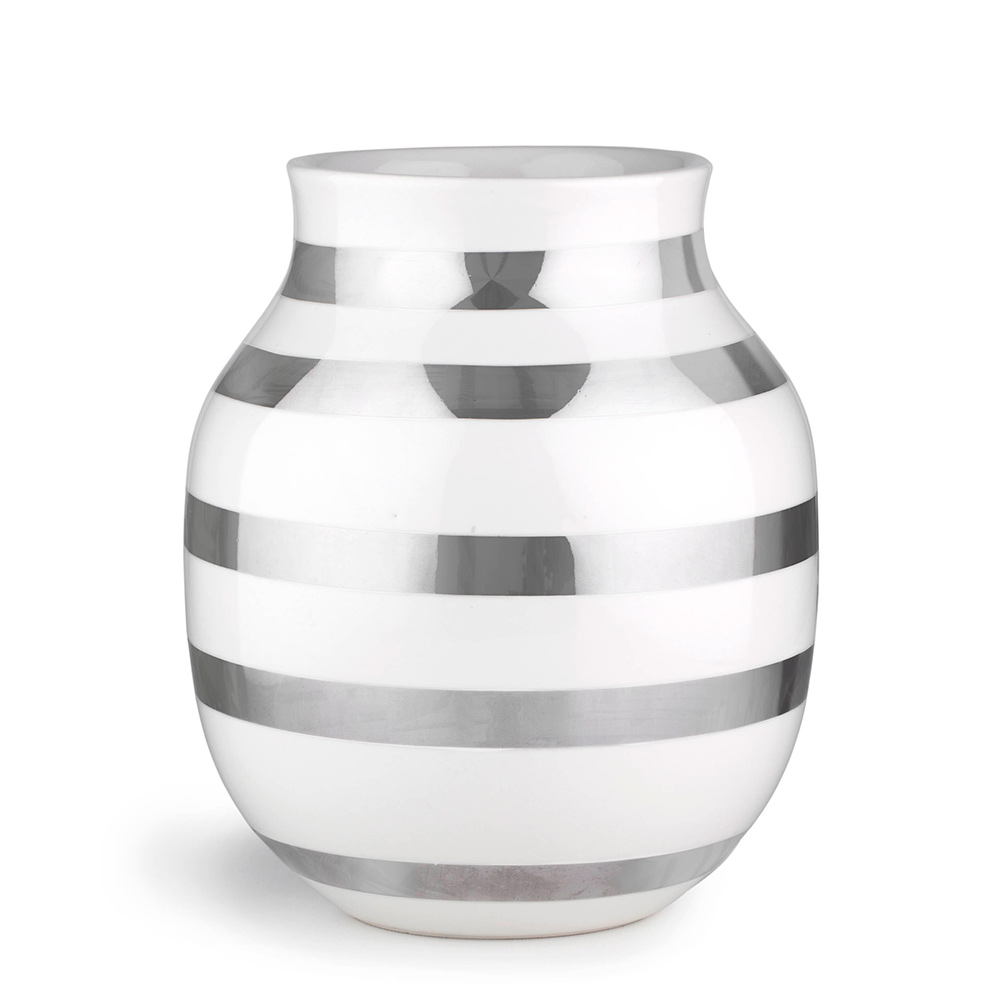 Omaggio Vase 20 cm, Silver - @ RoyalDesign