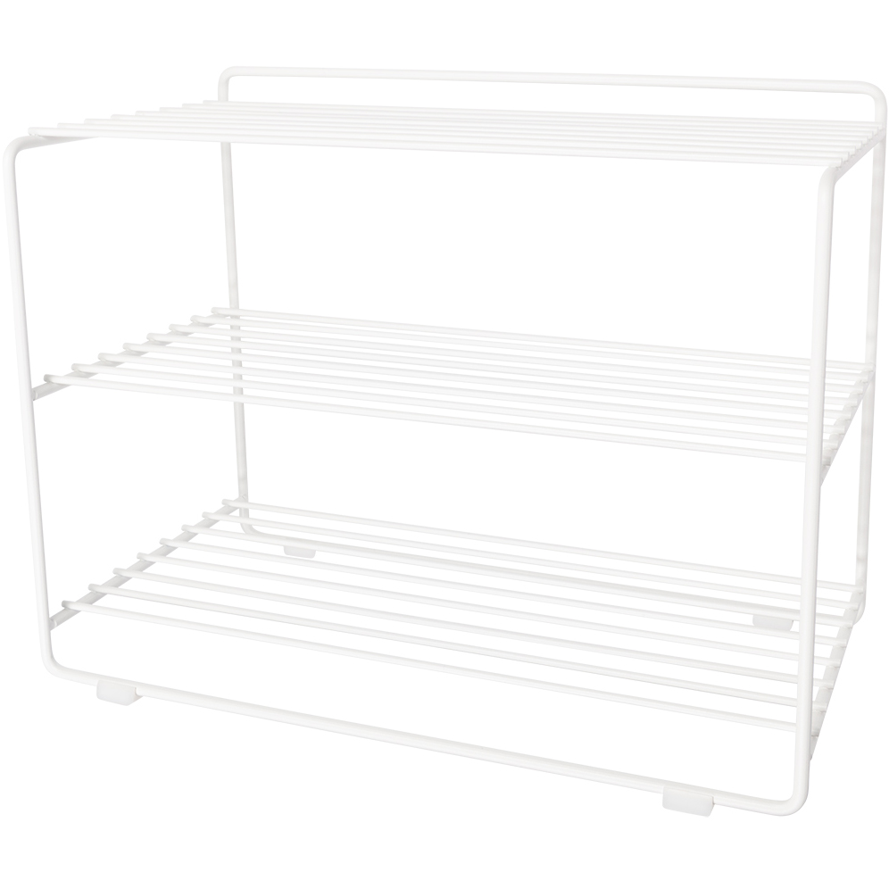 White wire shoe online rack