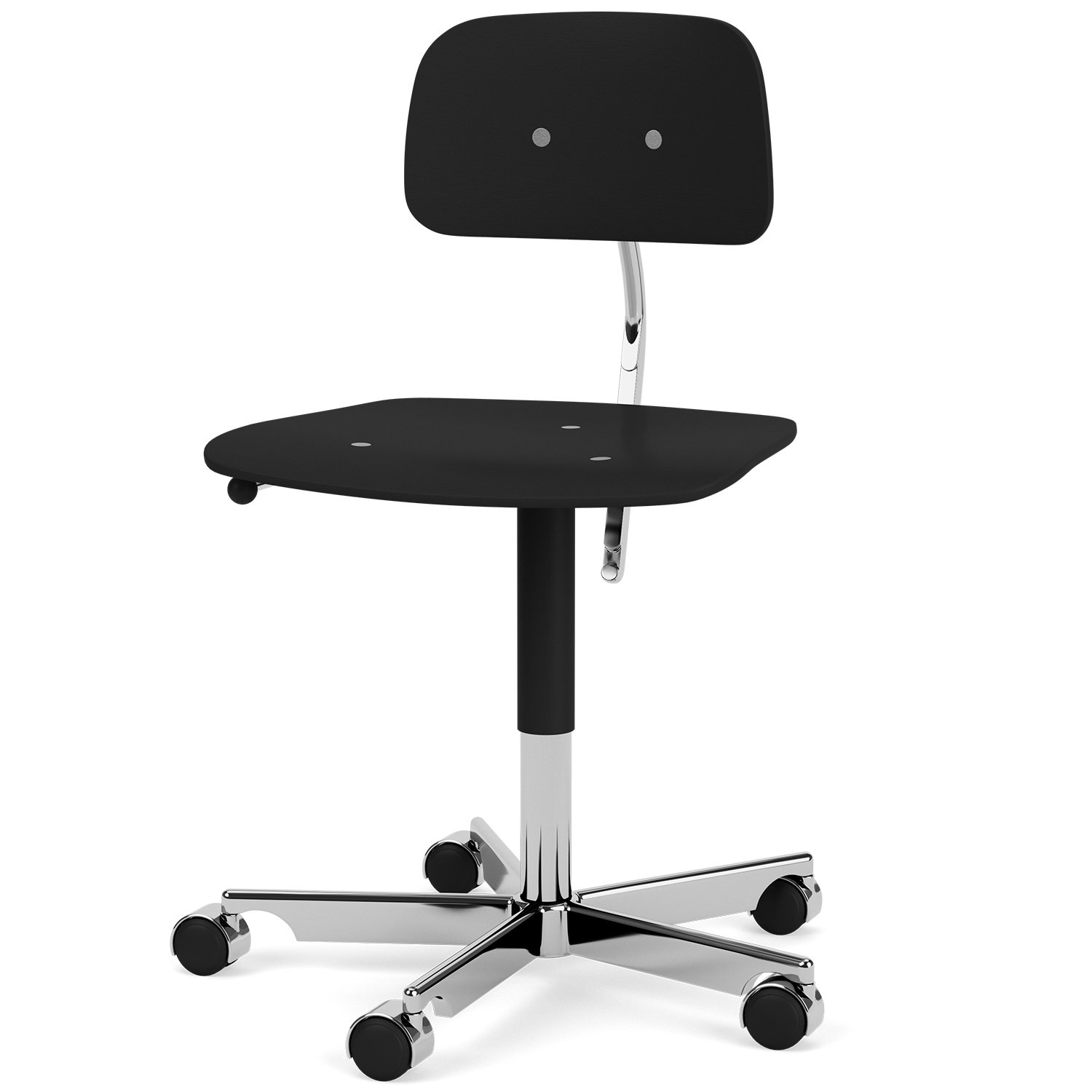 Kevi 2533 Office Chair, Black Veneer / Polished Aluminium - Montana @  RoyalDesign