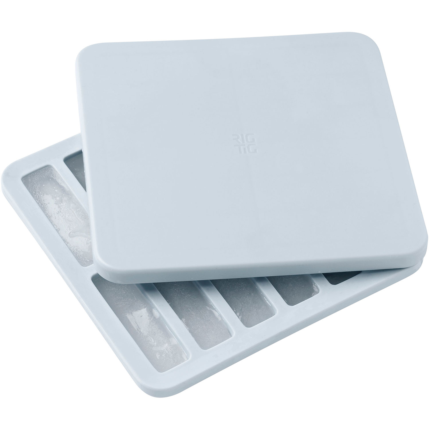 Silicone Freezing Tray with Lid Large Ice Cube Tray Non-Stick Soup Freezer..