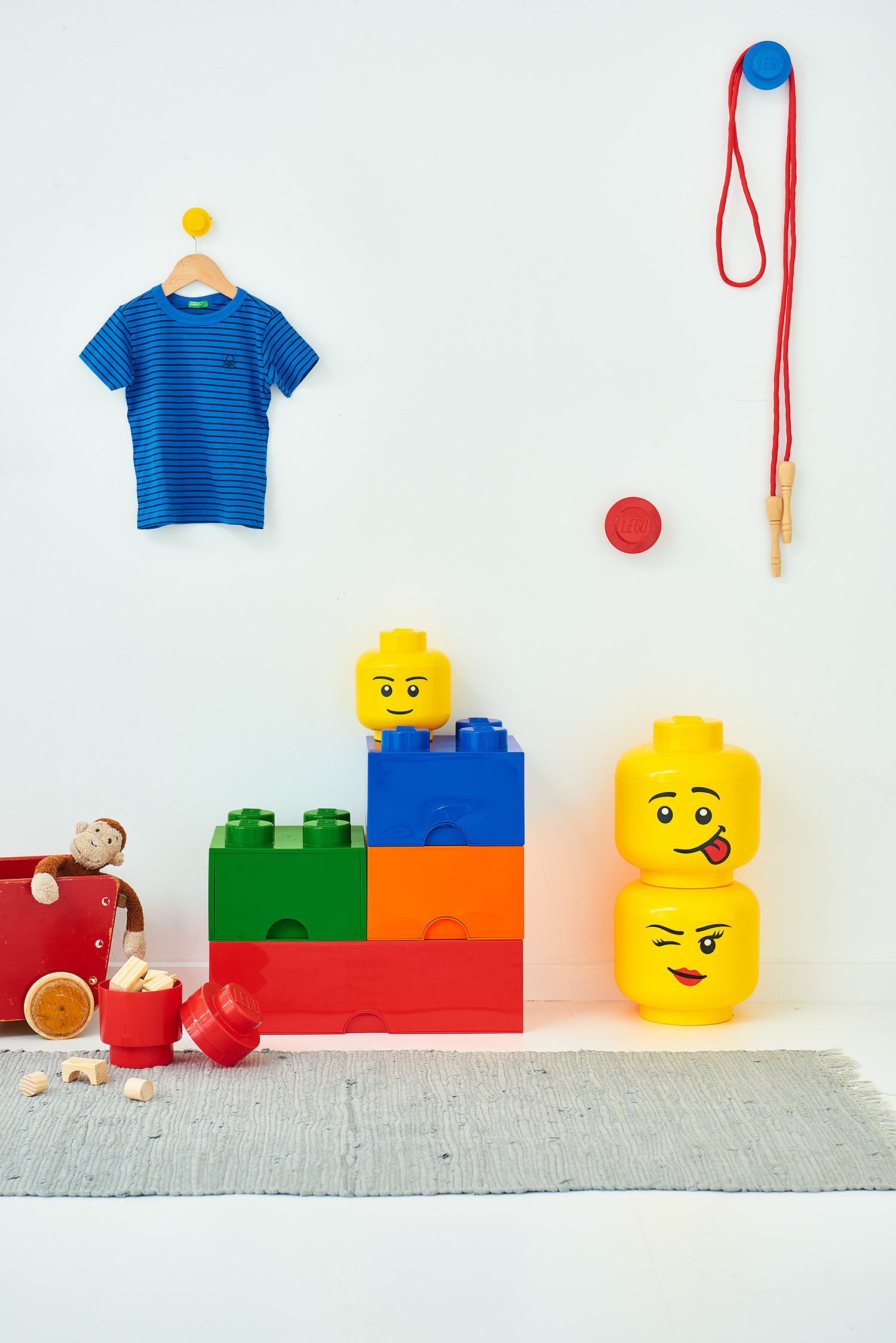 LEGO® Storage Box Head Collection Pieces, Winking RoyalDesign