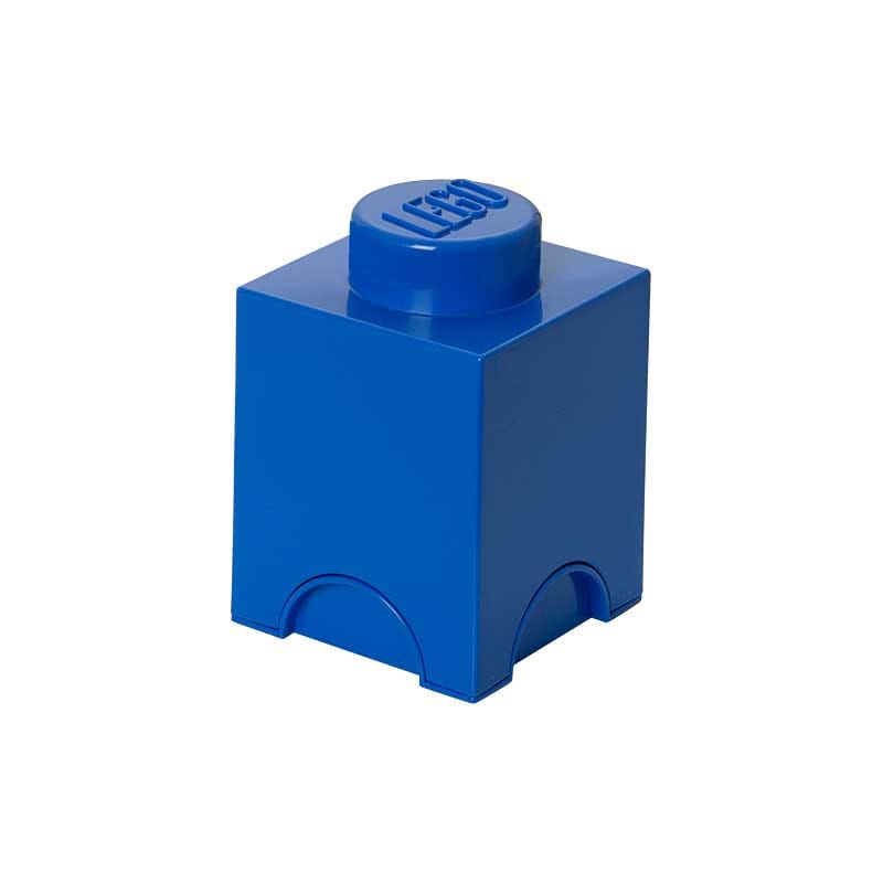 glemsom Sømil Jeg vil være stærk Lego Storage Brick 1, Blue - Room Copenhagen @ RoyalDesign