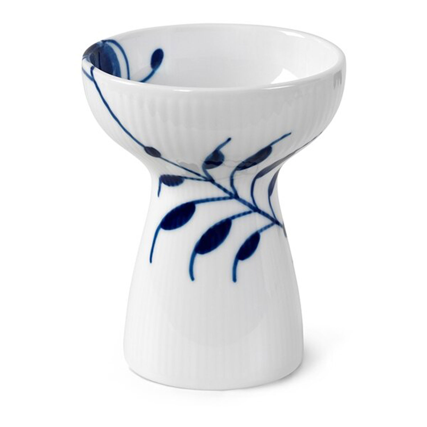 Blue Fluted Mega Open Vase, 11 cm - Copenhagen @ RoyalDesign