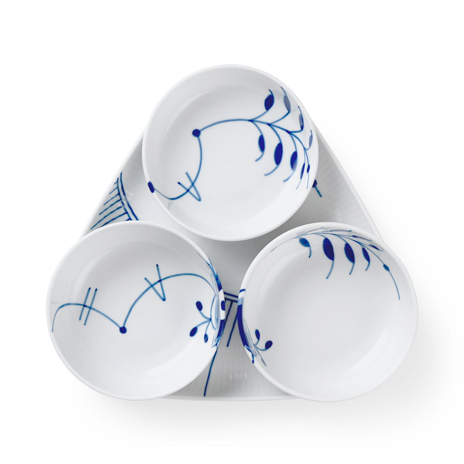 Blue Fluted Mega Serving Set, 4 Pieces | RoyalDesign