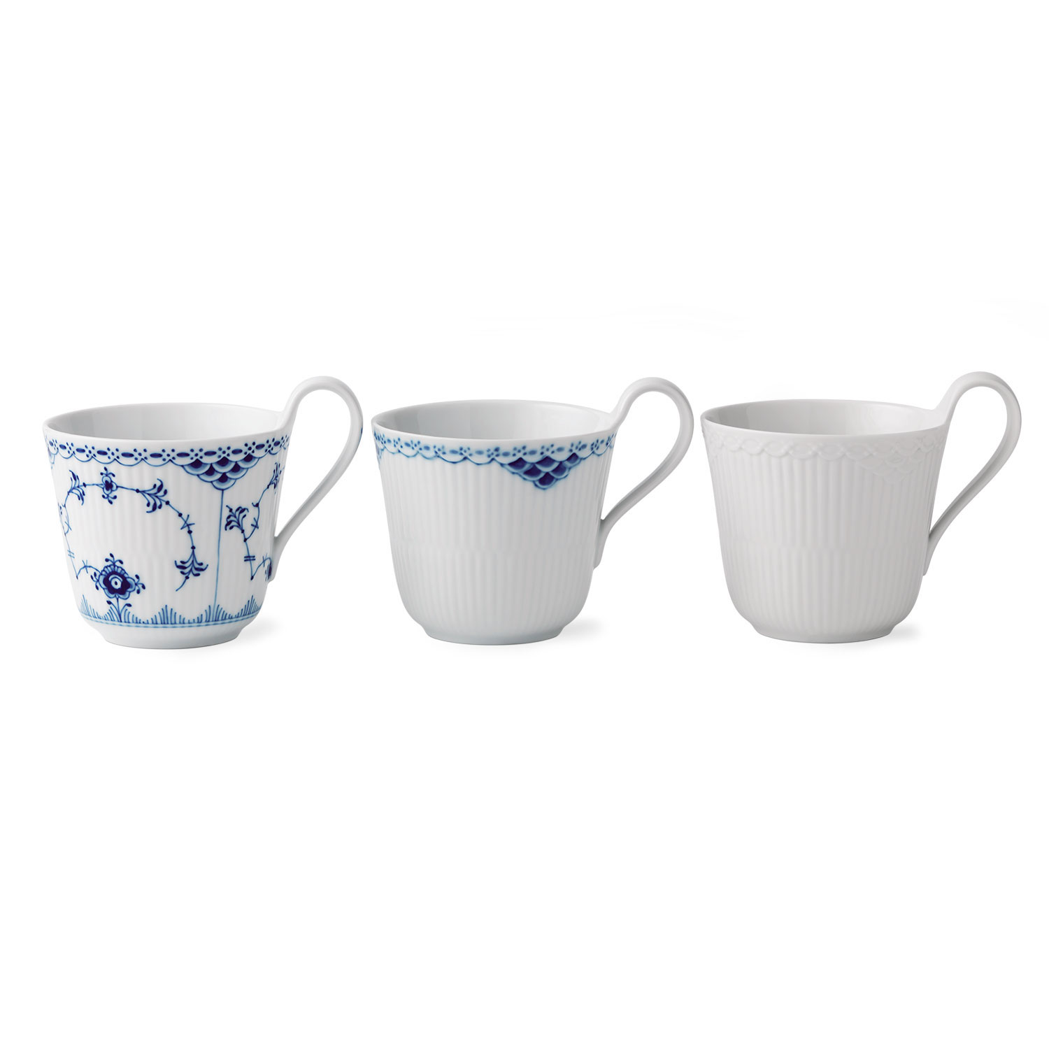 ånd velfærd Interesse Gift Set Historical Mugs Lace 33 cl, 3 Pcs - Royal Copenhagen @ RoyalDesign