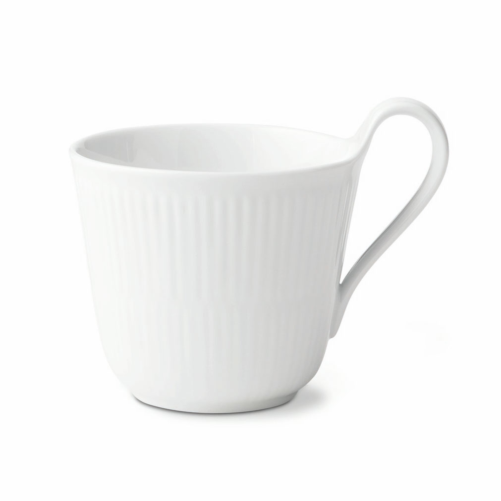 at tiltrække valse detaljer White Fluted Cup With High Handle - Royal Copenhagen @ RoyalDesign