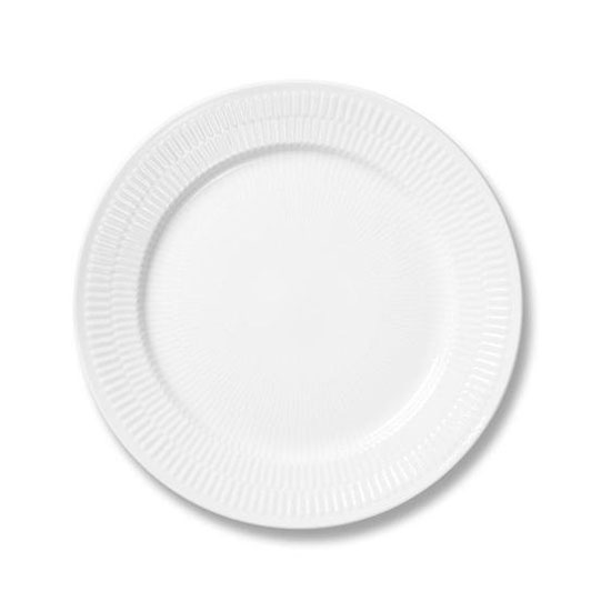 White Fluted Plate 22 cm - Royal Copenhagen @ RoyalDesign