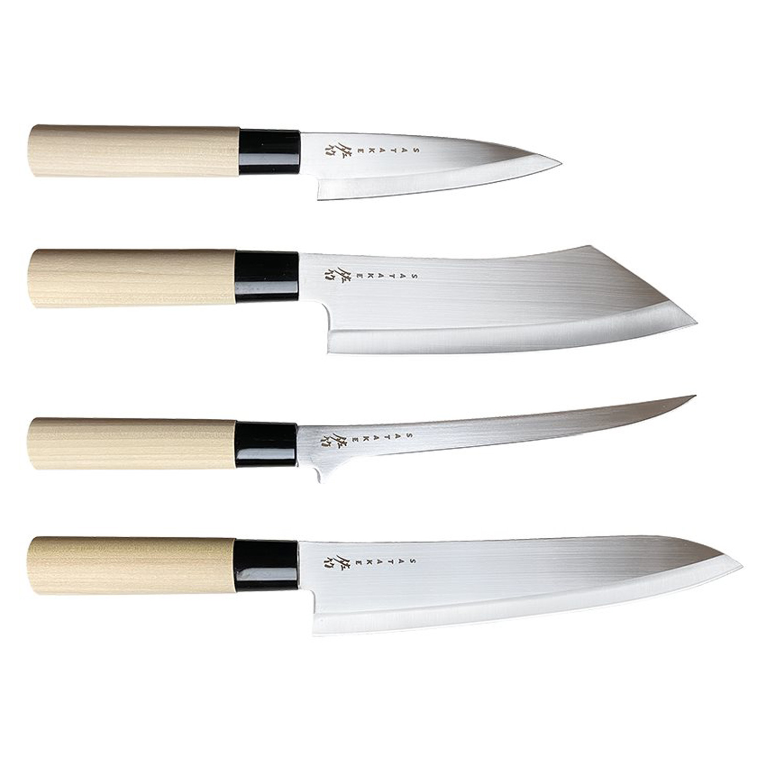 Satake - Japanese 4 piece knife set Magnolia Wood – KookGigant