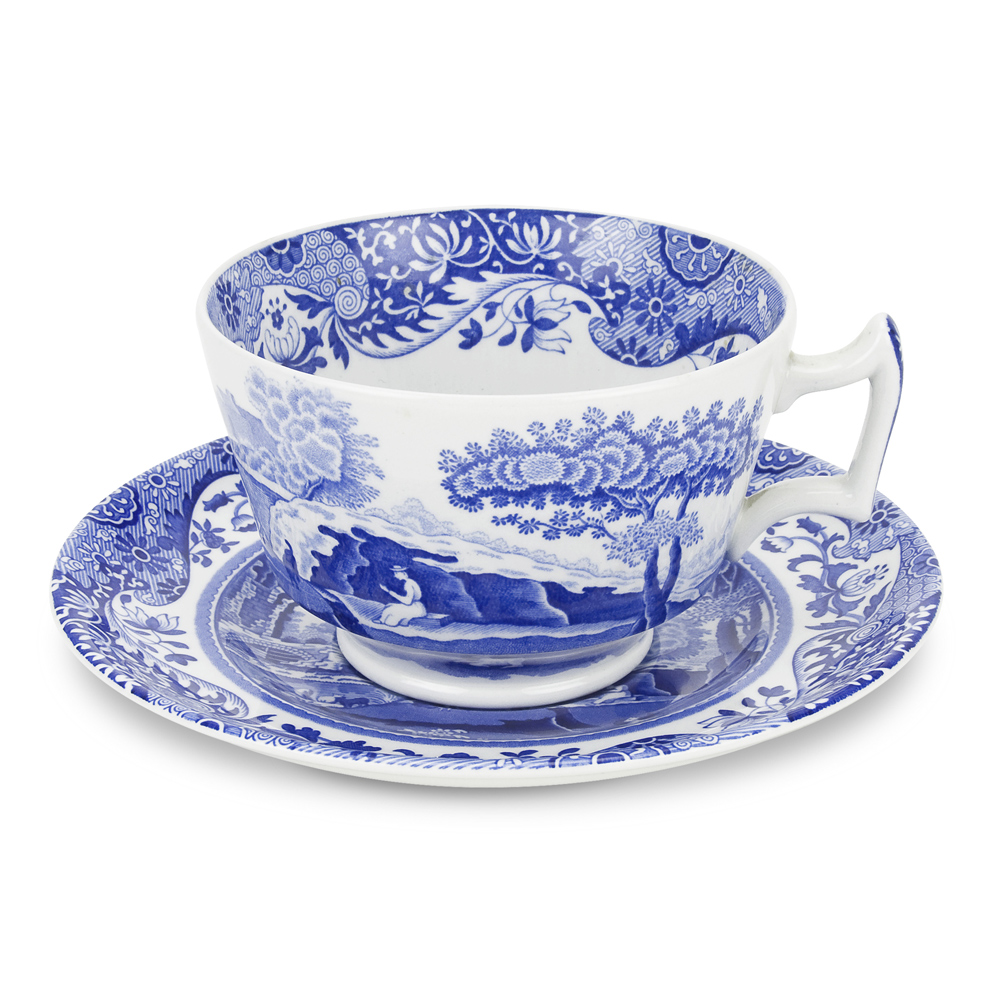 Blue Italian Cup With Saucer, 28 - Spode @