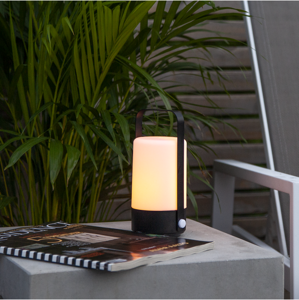 Flame Table Lamp Portable, Black - Star Trading @ RoyalDesign