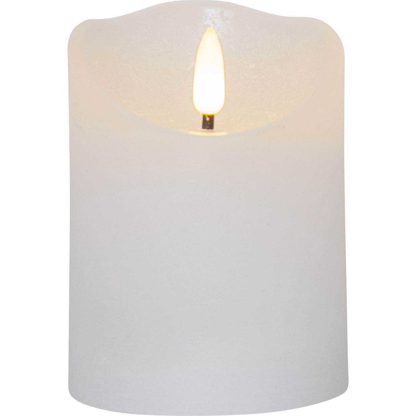 effektivitet Nominering i mellemtiden Flamme Rustic LED Pillar Candle White, 10 cm - Star Trading @ RoyalDesign